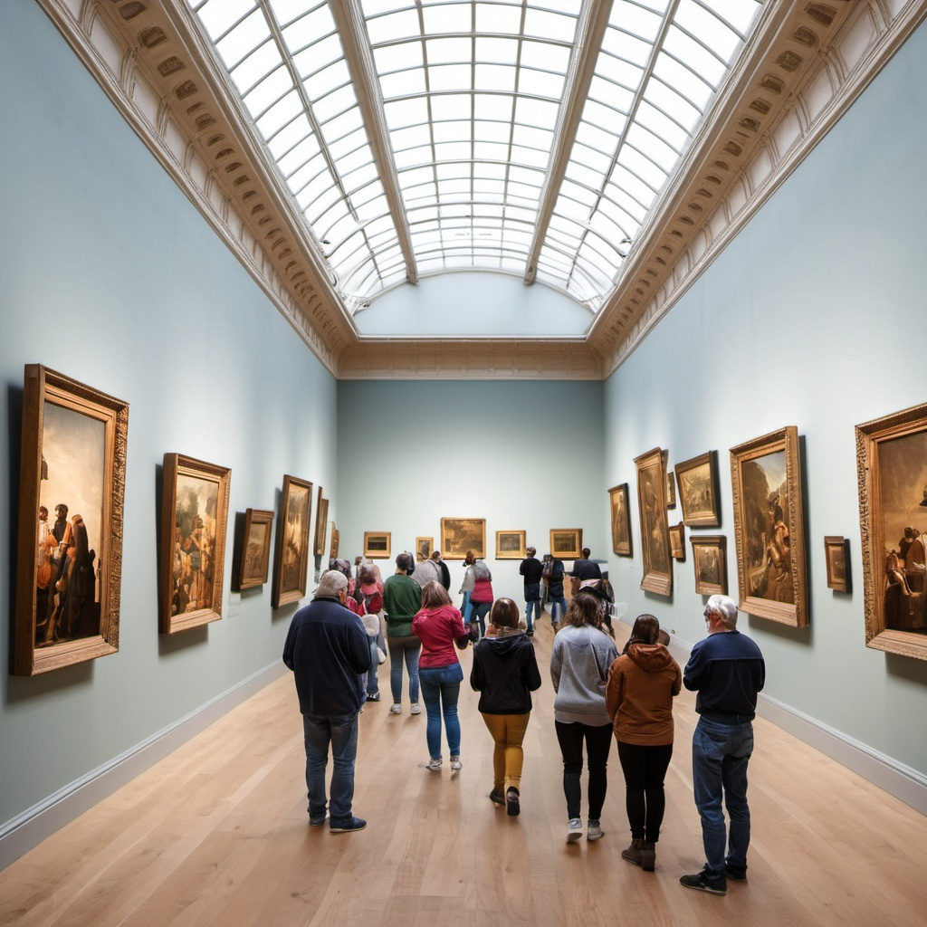 People enjoying a museum